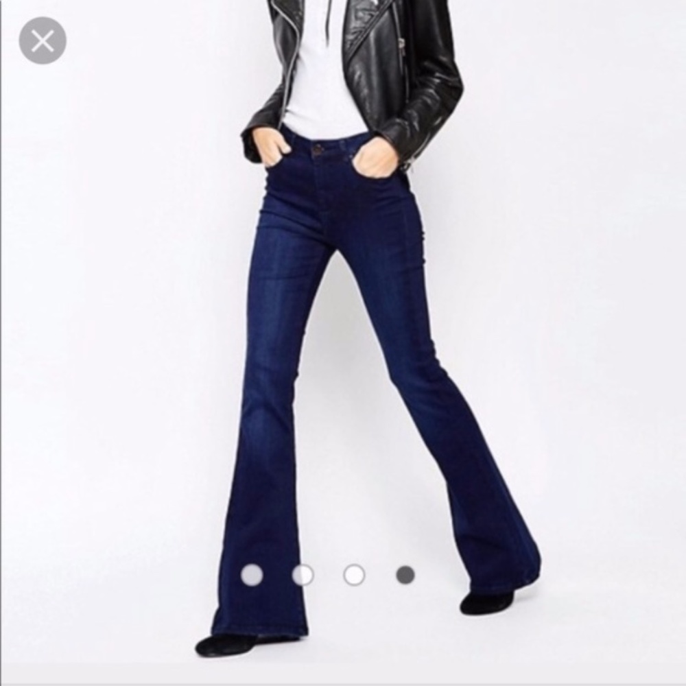 Rag & Bone Elephant Bell Flare Jeans Dark Wash in Midnight Blue size 26